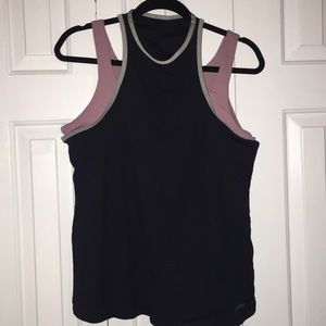 Black Sofibella Tennis Tank with built in bra
